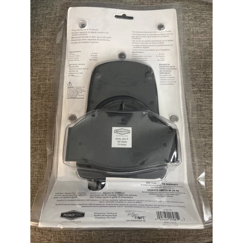 RoadPro 12-Volt All-Season Heater & Fan - Mounts on Dash,