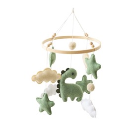 Baby Wind Chimes, Mobile Baby Wind Chimes, Dinosaur with Clouds, Wooden Hanging Baby Wind Chime, Nursery Decoration, Gift for Baby Girls or Boys