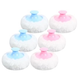 GARVALON Talco para Bebe 6 Borlas Suaves, Aplicador de Polvos Sueltos, Cuidado Delicado para Epidermis y Cuerpo, Adecuado en Cambios de Pañal