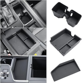 CDEFG 3PCS Compatible with 2024 2025 Lexus GX 550 Center Console Organizer Tray GX 550 Accessories Middle Console Cup Holder Wireless Charing Pad 2024 2025 GX 550 Storage Box(Not for Cool Box)