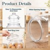 2 Pcs Plastic Candy and Cookie Jars with Lids, Clear