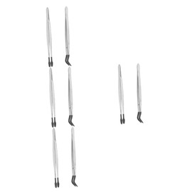 Operitacx 4 Sätze Pinzette Werkzeuge Pinzette Augenbraue Pinzette Zange Gesichts- Schräge Augenbrauenpinzette Pinzette Für Stempel Stempelpinzette Aus Edelstahl Rostfreier Stahl 2 Stücke * 4