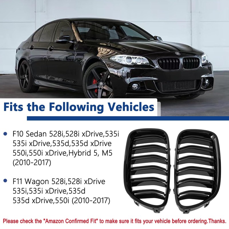 DEKEWEI F10 Grille,Front Kidney Grille Grill Compatible With 2010-2017 5