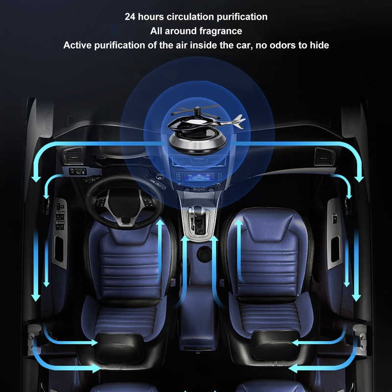Car Air Fresheners with Solar Rotating Relieve Stress Purifie Odors