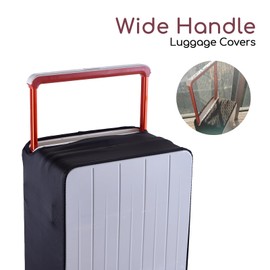 PUMHUBO Wide Handle Luggage Cover - 24 Inch Retractable Travel Suitcase Covers for Luggage, Transparent PVC Suitcase Protector Cover