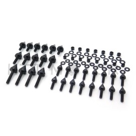 HONGK Black Motorcycle Steel Fairing Bolts Kit For SUZUKI 00-03 GSXR750 01-02 GSXR1000