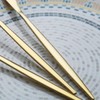 Kyraton Gold Cutlery Set 24 Pieces, Stainless Steel Flatware Set,