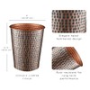 Monarch Abode Copper Hand Hammered Metal Wastebasket for Home Office