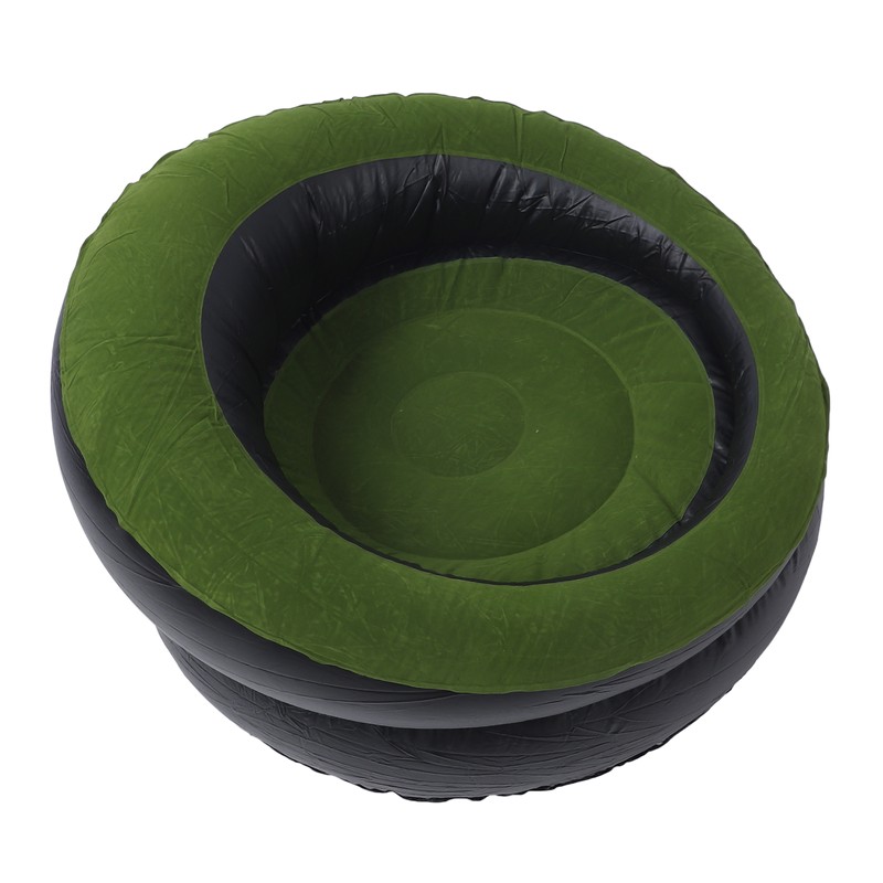 Inflatable Couch PVC Flocking Portable Ergonomic Blow Up Sofa Chair