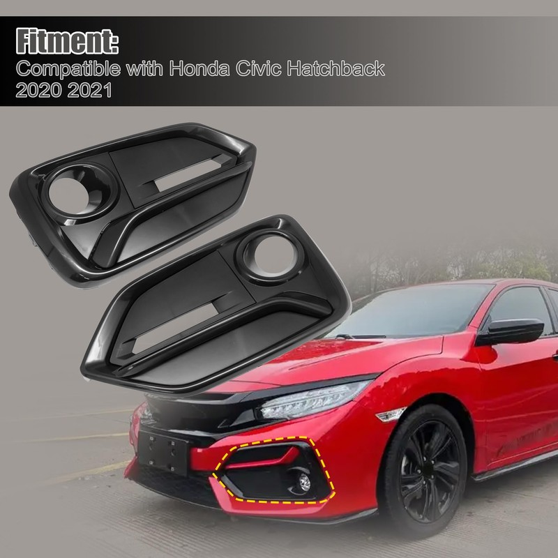 FZJDSD 1Pc Fog Light Cover Set Compatible with Honda Civic
