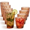 Plastic Tumblers Drinking Glasses Set of 8, 10oz & 16oz