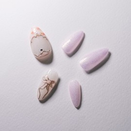 [Design Nail Tips] Ballet Core - Short Ballet / [디자인 네일팁] 발레코어 - 숏발레
