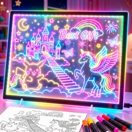 KEAMIMU LED Note Board, 14.2"x11", Acrylic Magnetic Whiteboard