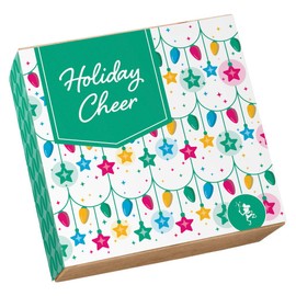 Fairytale Brownies Holiday Cheer Magic Morsel 24 Gourmet Chocolate Food Gift Basket - 1.5 Inch x 1.5 Inch Bite-Size Brownies - 24 Pieces - Item CR424HC