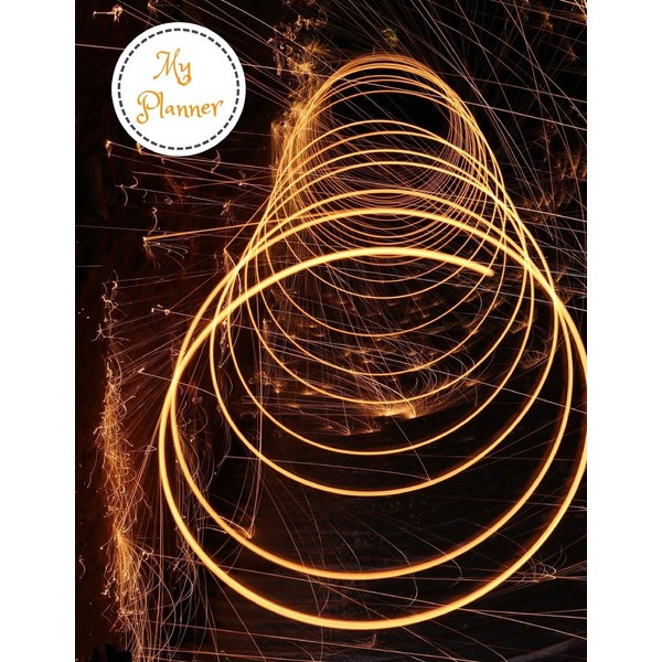 My Planner: Gold light tunnel design Undated planner 12 monthly