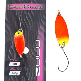 SEABUZZ Mini Bass & Trout Spoon Zulu 2g - Trout Bait & Bass Bait with Fishing Hook - Blinker Trout & Predator Fishing Lure - Sports Fishing Lure - Artificial Bait - Wobbler - Fishing Accessories (#08)