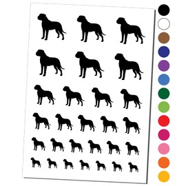 Bullmastiff Dog Solid Temporary Tattoo Water Resistant Fake Body Art Set Collection - Red (One Sheet)