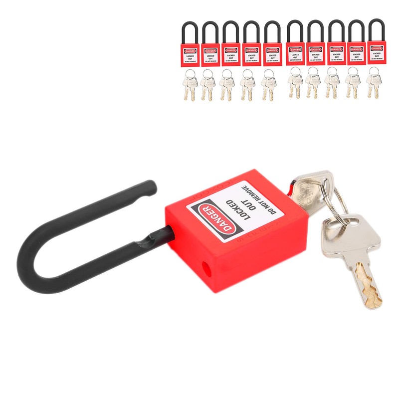 Lockout Lock, 38mm Lock Out Tag Out Padlocks, 10 Sets