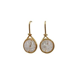 Earrings Noble Gemstone Rock Crystal Gold-Plated