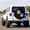 Foruidea Paw Print Spare Tire Cover with Backup Camera Hole