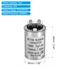 PATIKIL 10uF ±5% 10MDF 370/440V AC Fan Start Capacitor,2Pcs CBB65