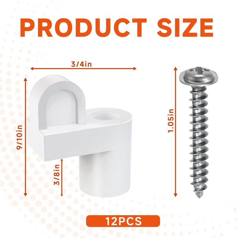 3/8 Inch Window Screen Clip with Screws, Storm Window Clips