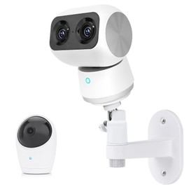 Security Camera Mount for eufy Indoor Cam S350, Adjustable Baby Monitor Wall Mount for eufy E20/E21, Other Cameras with 1/4 Threaded Hole, No Drilling Mounting Bracket for Pet/Dog/Baby Camera