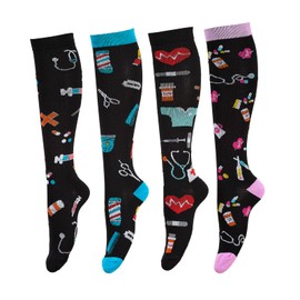 Medical Compression Socks for Women & Men Circulation,Long Socks Support for Nurse, Hiking, Riding, Running, Athletic