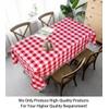 ShinyBeauty Checkered Tablecloth Square 54"x54" Red White Buffalo Plaid Table