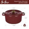 Overmont Enameled Cast Iron Dutch Oven - 5QT Pot with