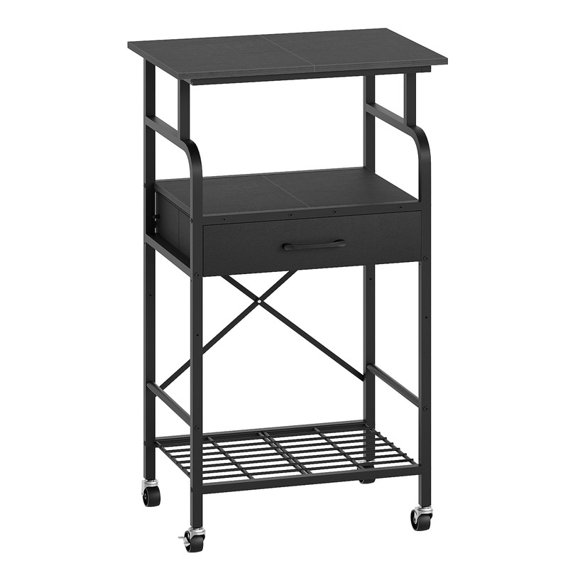 MAHANCRIS Tall Printer Stand, 3 Tier Printer Cart with Storage,