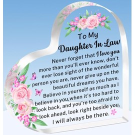 TTOVEN Daughter in Law Gifts,Daughter in Law Birthday Gifts,Daughter in Law Wedding Gifts Christmas Mothers Day Gifts from Mother in Law-Daughter in Law Never Forget That I Love You