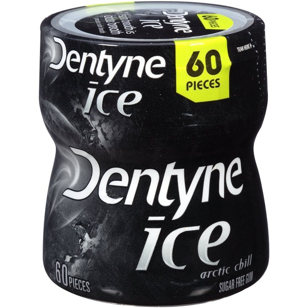 Dentyne Ice Gum sin azúcar, Arctic Chill – 60 piezas/botella, 4 botellas