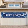 FHGG Happy New Year Backdrop Banner Decorations Polyester Sign Poster