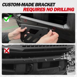 Mabett License Plate Bracket for Ford Bronco 2025 2024 2023 2022 2021 2/4-Door, Iron License Plate Frame for Heavy-Duty Modular Bumper Bronco Accessories