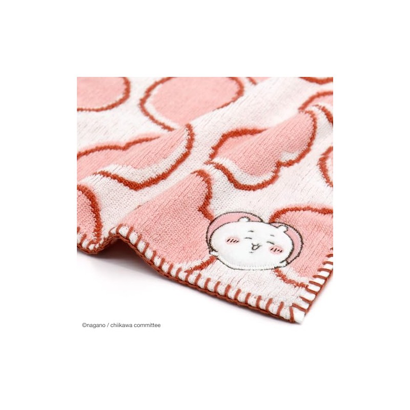 Chiikawa Heart Towel Handkerchief, Pink, Pile 41-1170080, Approx. 9.8 x