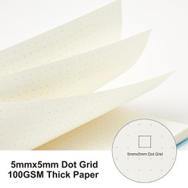 MSTONAL 3 Pack Small Spiral Notebook, A6 Dotted Notebook 4.3" x 5.7", 100GSM 5x5mm Dot Grid, 80 Sheets/160 Pages, Small Dotted Spiral Notebooks Journals for Writing, Sketch Book