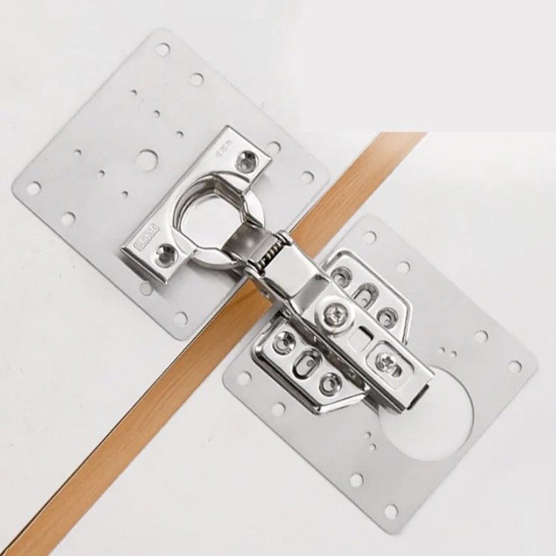 Cabinet Hinge Repair Plate 4 Pieces Repair Kit for Cabinet