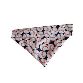 Baseballs Over the Collar Dog Bandana That Slips onto Their Existing Collar Size (Medium)