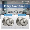 BESTTEN Keyed Entry Door Knob with Lock, Interior and Exterior
