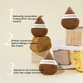 Momo's Workshop Powder Puff Lace Short Pile Double Sided Compact 3 Pack Short Plush