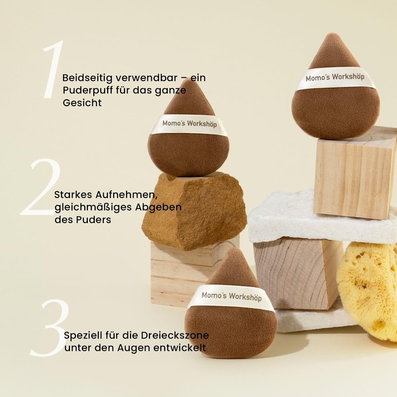 Momo's Workshop Powder Puff Lace Short Pile Double Sided Compact