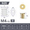 Wavanta 20Pcs Threaded Inserts Nuts, M4 x 10mm Threaded Inserts
