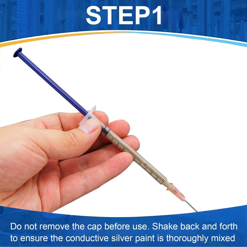 KINGTAIXI Nadhesive Paint Pen,0.7ml Conductive Silver Paste, Adhesive Paint Pen