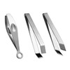 Healeved 3pcs Poultry Hair Removal Forceps Precision Grip Tweezers Set