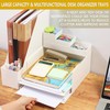 Idealiveny Stackable-File-Organizers for Office Supply Organizers with 2-Tier Paper Letter