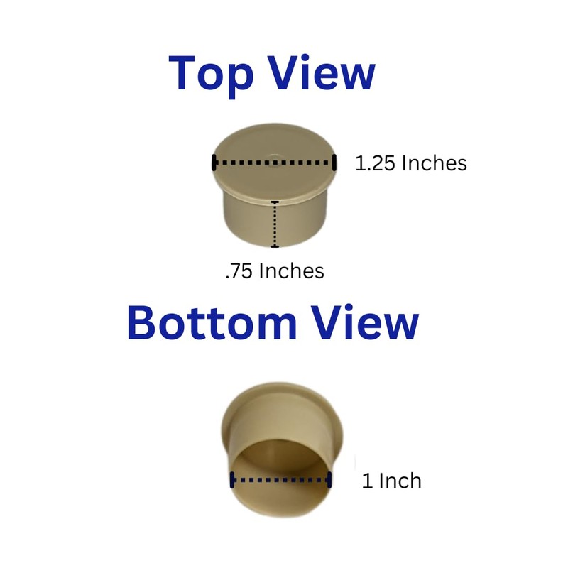 Tan Fence Caps – 25 Pack of 1-Inch Pool Fence