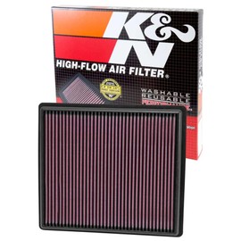 K&N High-Flow Original Lifetime Engine Air Filter: Increase Power: Premium, Washable: Compatible with 2013-2019 Buick/Chevrolet: Regal, Impala, Malibu, 33-2497