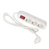 European Power Strip 3 Way ABS and Copper Multiple Outlet