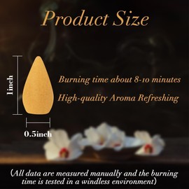 Sukh Backflow Incense Cones for Waterfall - Waterfall Scented Incense Cone 108 PCS Backflow Smoke Burning Cone Incense Bulk 6 Different Incense Waterfall Cones for Backflow Waterfall Incense Burner